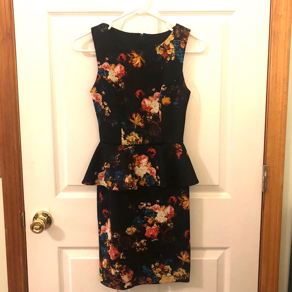 Beautiful floral peplum dress